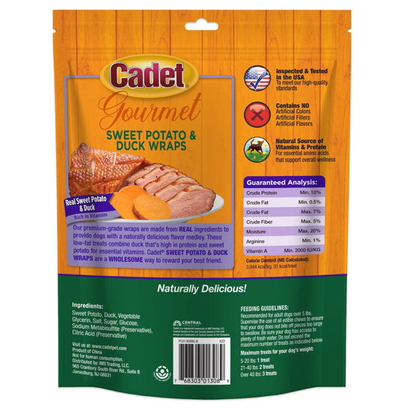 Cadet Gourmet Sweet Potato & Duck Wrapped Treats For Dog
