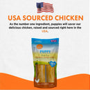 Canine Naturals Hide Free PUPPY Chicken Recipe Rolls Treats (2 Large Rolls) For Dog