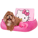 Squishmallows Plush Bolster Pet Bed -Pink Hello Kitty