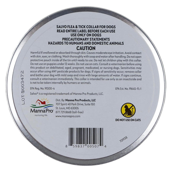 Salvo Flea and Tick Collar for Dogs - Pack of 2 for 12 Months