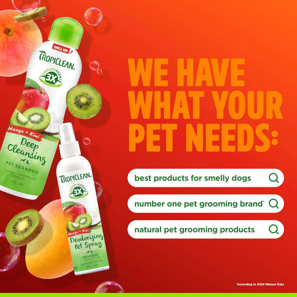 TropiClean EnduraScent Mango Kiwi Deodorizing Pet Spray For Dog & Cat (8 oz)