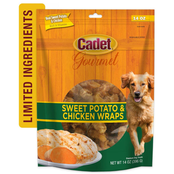 Cadet Gourmet Chicken-Wrapped Sweet Potato Treats For Dog (14 oz)