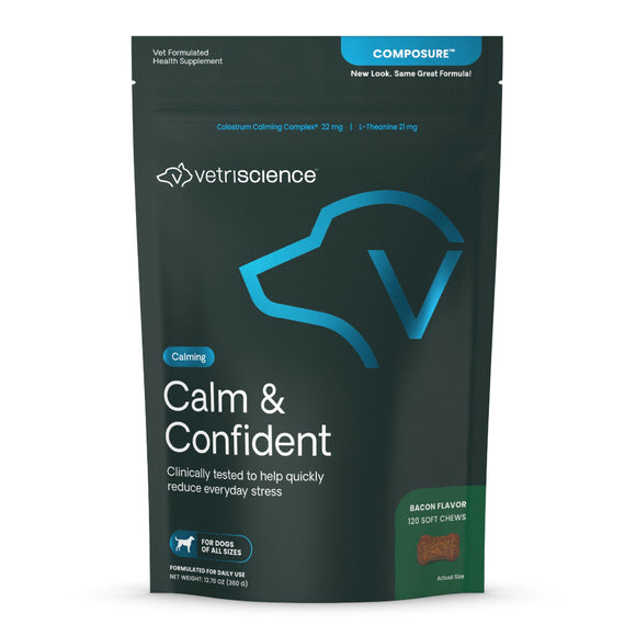Calm & Confident Chews Bacon Flavor for Dogs