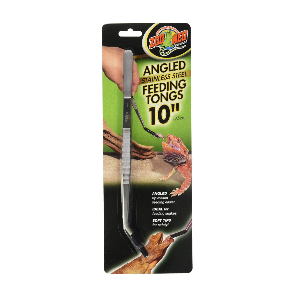 Zoo Med Angled Stainless Steel Feeding Tongs