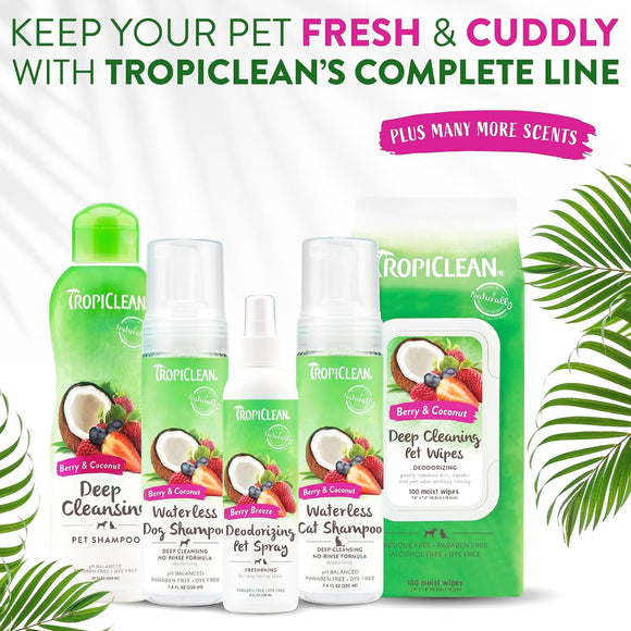 TropiClean Berry & Coconut Deep Cleansing Shampoo for Cats & Kittens (12oz)