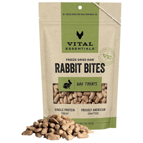 Vital Essentials Freeze-Dried Raw Rabbit Bites Treats For Dog