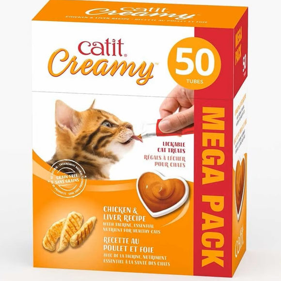 Catit Creamy Chicken & Chicken Liver Flavor Lickable Treats For Cat