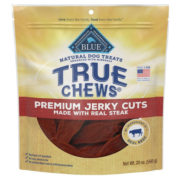 Blue Buffalo True Chews Premium Jerky Cuts Steak Jerky Dog Treats