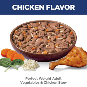 Hill's Science Diet Adult Perfect Weight Vegetables & Chicken Stew Recipe Wet Food For Cat (2.8 oz x 24 pouches)