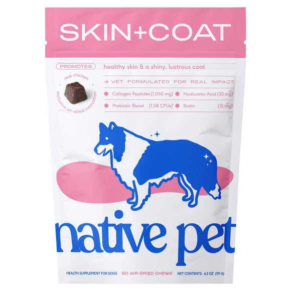 Native Pet Skin + Coat Healthy Skin Chews for Dogs