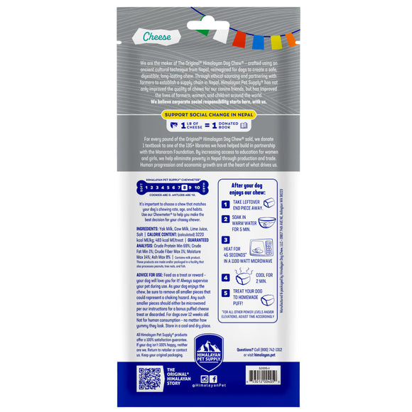 Himalayan Pet Supply Himalayan Dog Chew Original Yak Cheese Chew