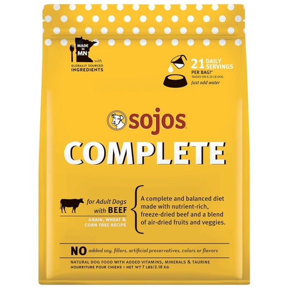 Sojos Complete Beef Recipe Freeze-Dried Adult Food For Dog