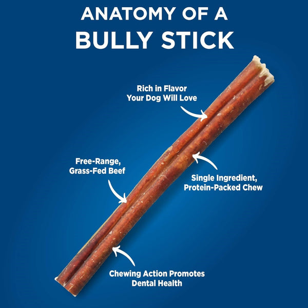 Barkworthies Odor-Free Bully Sticks Treats For Dog