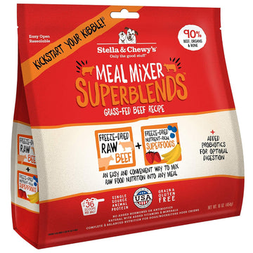 Stella & Chewy's Meal Mixer SuperBlends Grass-Fed Beef Recipe Food Topper for Dogs