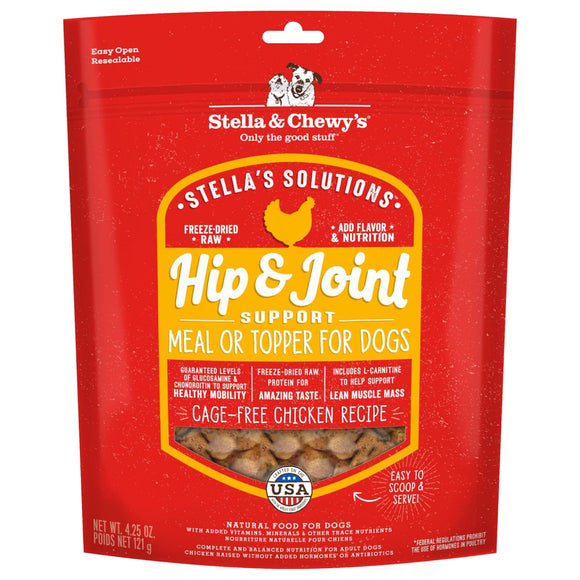Stella & Chewy's Stella's Solutions Hip & Joint Support Freeze-Dried Chicken Meal Topper for Dogs