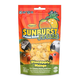 Higgins Sunburst Freeze Dried Fruit Pineapple Mango Treats For Birds 0.5 oz