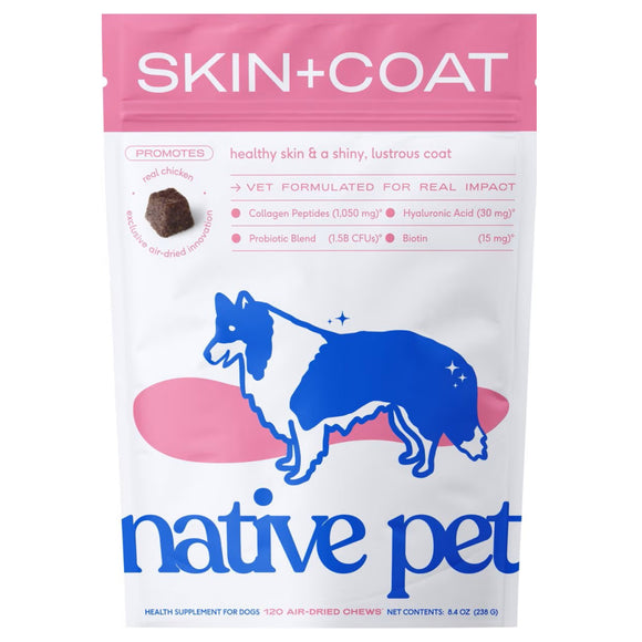 Native Pet Skin + Coat Healthy Skin Chews for Dogs