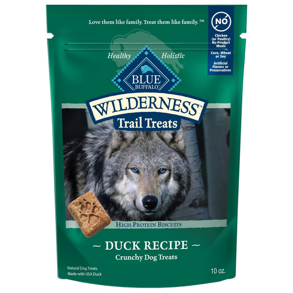 Blue Buffalo Wilderness Trail Treats Duck Biscuits for Dogs (10 oz)