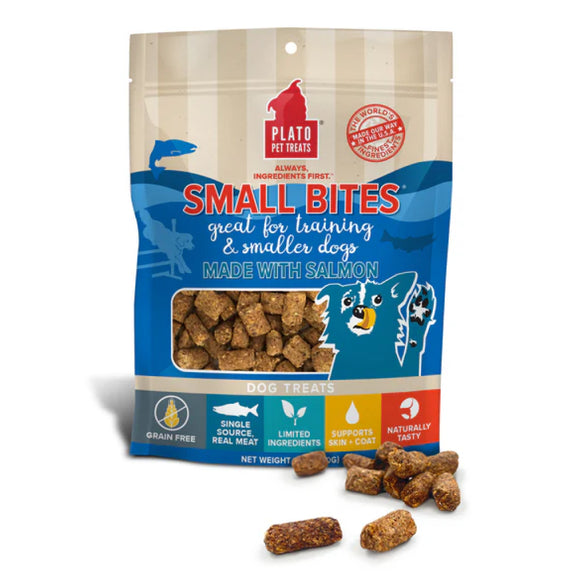 Plato Small Bites Grain-Free Salmon Treats For Dogs