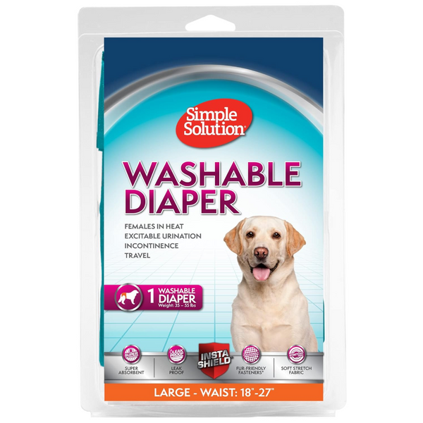 Simple Solution Washable Female Dog Diaper for Large Dogs