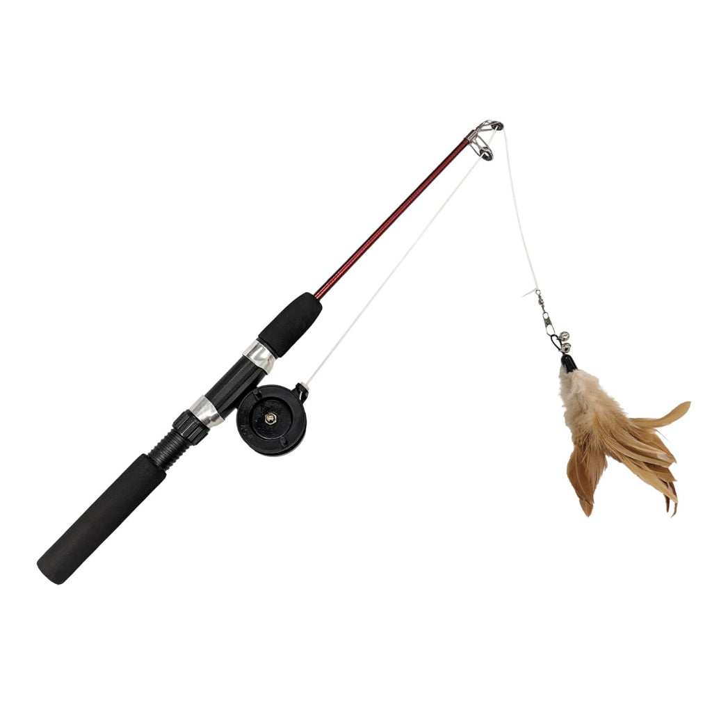 Ethical Fishing Rod N Reel Kitty Teaser Toy For Cat