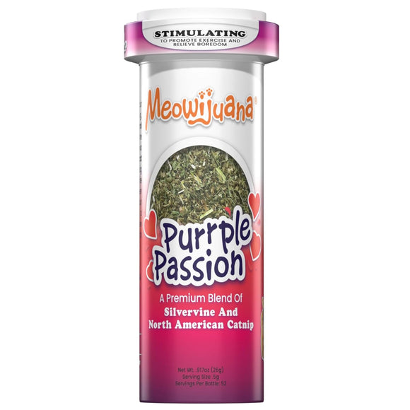 Meowijuana Purrple Passion Catnip & Silvervine Blend Catnip (0.917 oz)