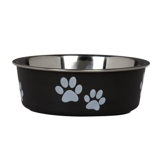 Loving Pets Classic Espresso Non-Skid Stainless Steel Bowl For Dog & Cat