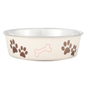 Loving Pets Classic Paparazzi Pink Non-Skid Stainless Steel Pet Bowl