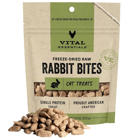 Vital Essentials Freeze-Dried Raw Rabbit Bites Treats For Cat
