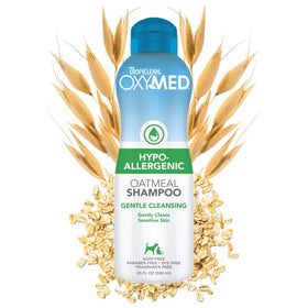 TropiClean OxyMed Hypoallergenic Oatmeal Shampoo for Dogs & Cats