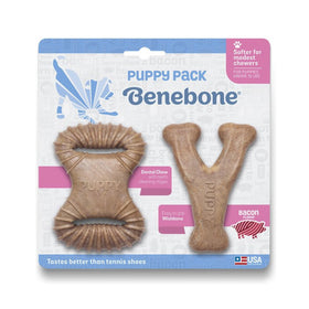 Benebone Puppy Pack Bacon Flavor Chew Toy for Puppies (2 chews)