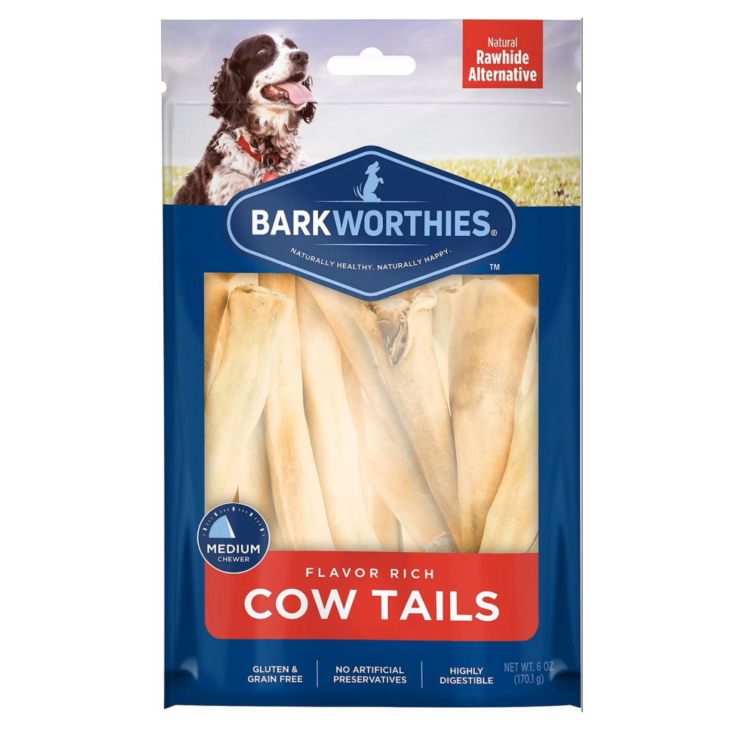 Barkworthies Cow Tails Treats For Dog (6 oz)