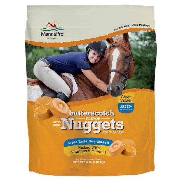 Manna Pro Butterscotch Bite-Sized Nugget Treats for Horses (4 lb)