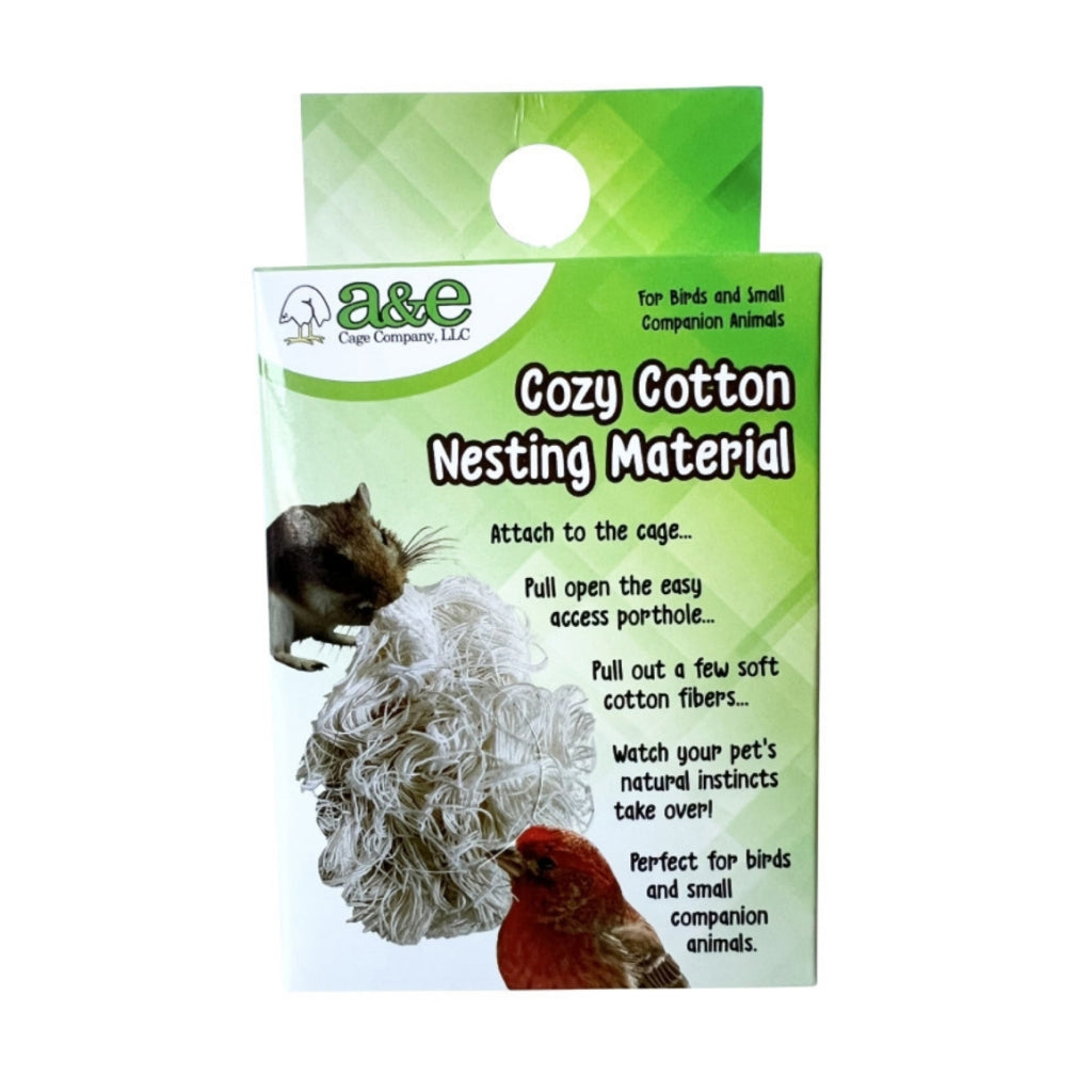 A & E Cages Cozy Cotton Nesting Material for Small Animal & Companion Bird