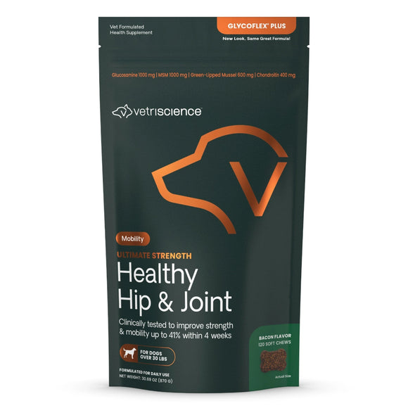 Ultimate Strength Healthy Hip & Joint Chews for Dogs Bacon Flavor
