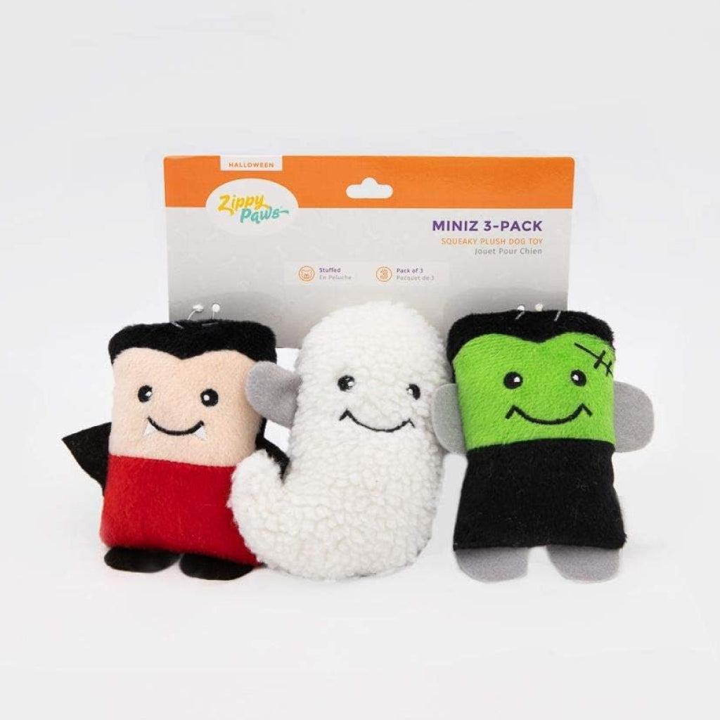 Zippypaws Halloween Miniz Monsters For Dog(3-Pack)