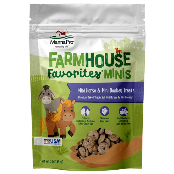 Manna Pro Farmhouse Favorites Treats For  Mini Horse & Mini Donkey (3 lb)