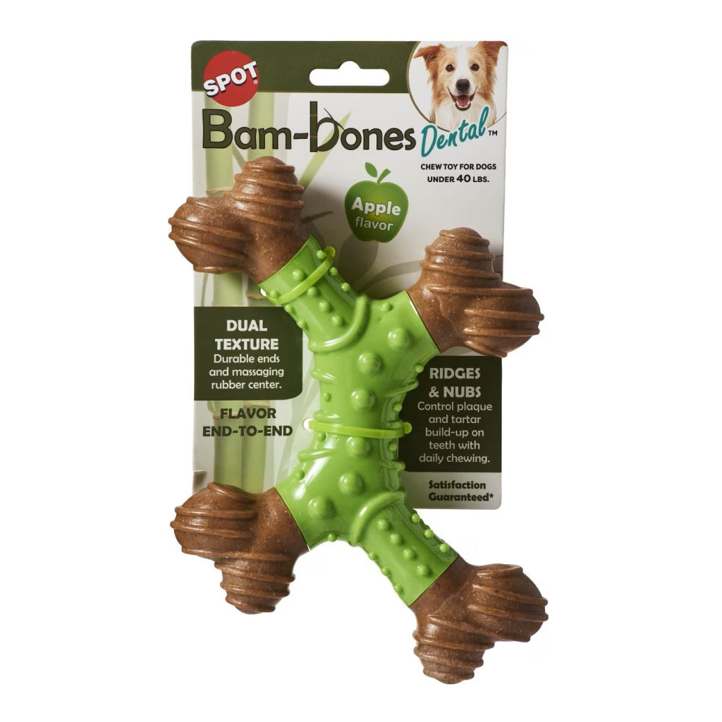 Ethical Bambone Dental X-Bone Apple Toy For Dog