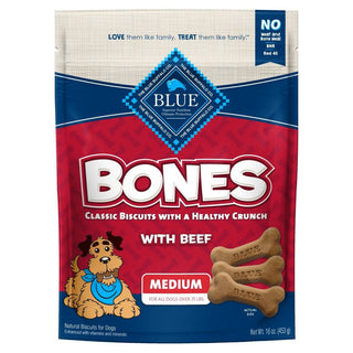 Blue Buffalo Bones Classic Assorted Flavors Biscuits For Dog (16 oz)Medium