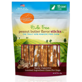 Canine Naturals Hide Free Peanut Butter Flavor Sticks Treats For Dog