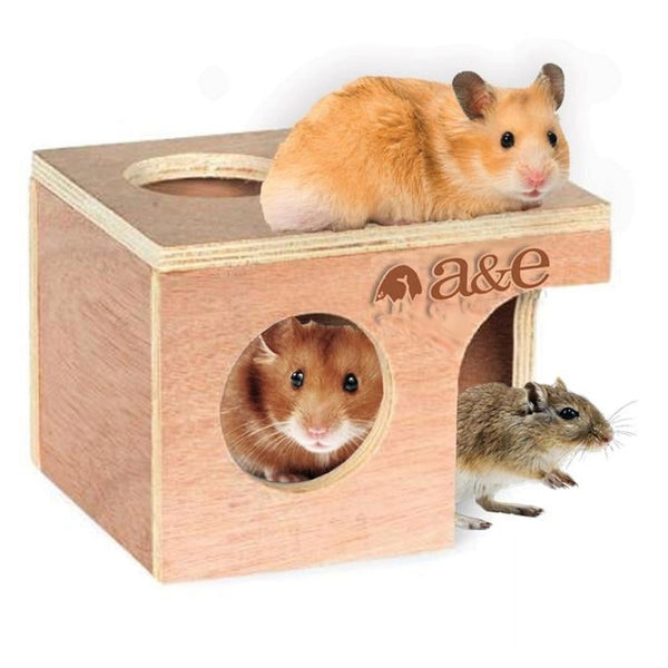 A & E Cages Small Animal Wooden Hut (Hampster/Gerbil)