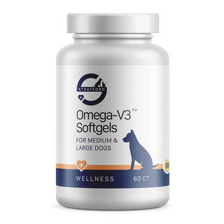 Stratford Omega V3 Softgels Supplements for Medium & Large For Dogs (60 ct)