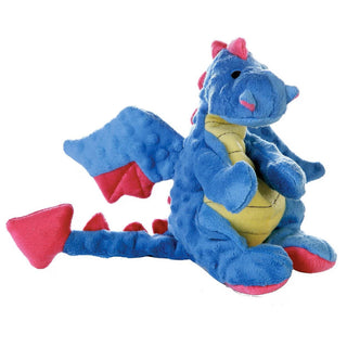 goDog Dragons with Chew Guard Technology Tough Plush Toy For Dog (Periwinkle)