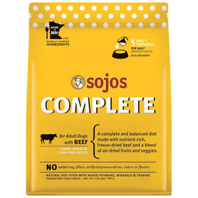 Sojos Complete Beef Recipe Freeze-Dried Adult Food For Dog
