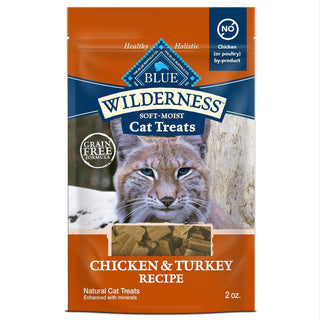 Blue Buffalo Wilderness Chicken & Turkey Moist Treats For Cat (2 oz)