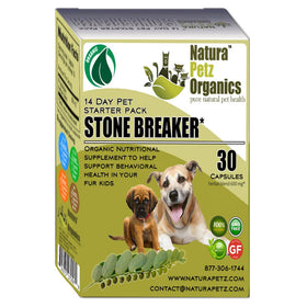 Natura Petz Organics Stone Breaker Starter Pack Organic Support for Bladder Stones & Kidney Stones (30 count) Turkey Flavoring for Dogs