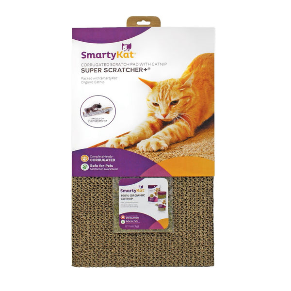 SmartyKat Super Scratcher Wide Corrugate with Catnip For Cats