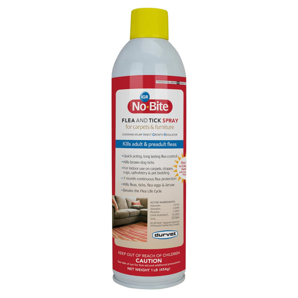 Durvet No-Bite IGR Flea & Tick Spray for Carpets & Furniture (16 oz)