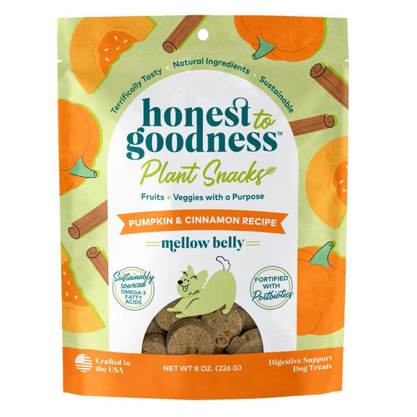 Honest To Goodness Mellow Belly Pumpkin & Cinnamon Digestive Support Treats For Dog (8 oz)