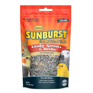 Higgins Sunburst Leafy Greens & Herbs Treats For Birds 1 oz